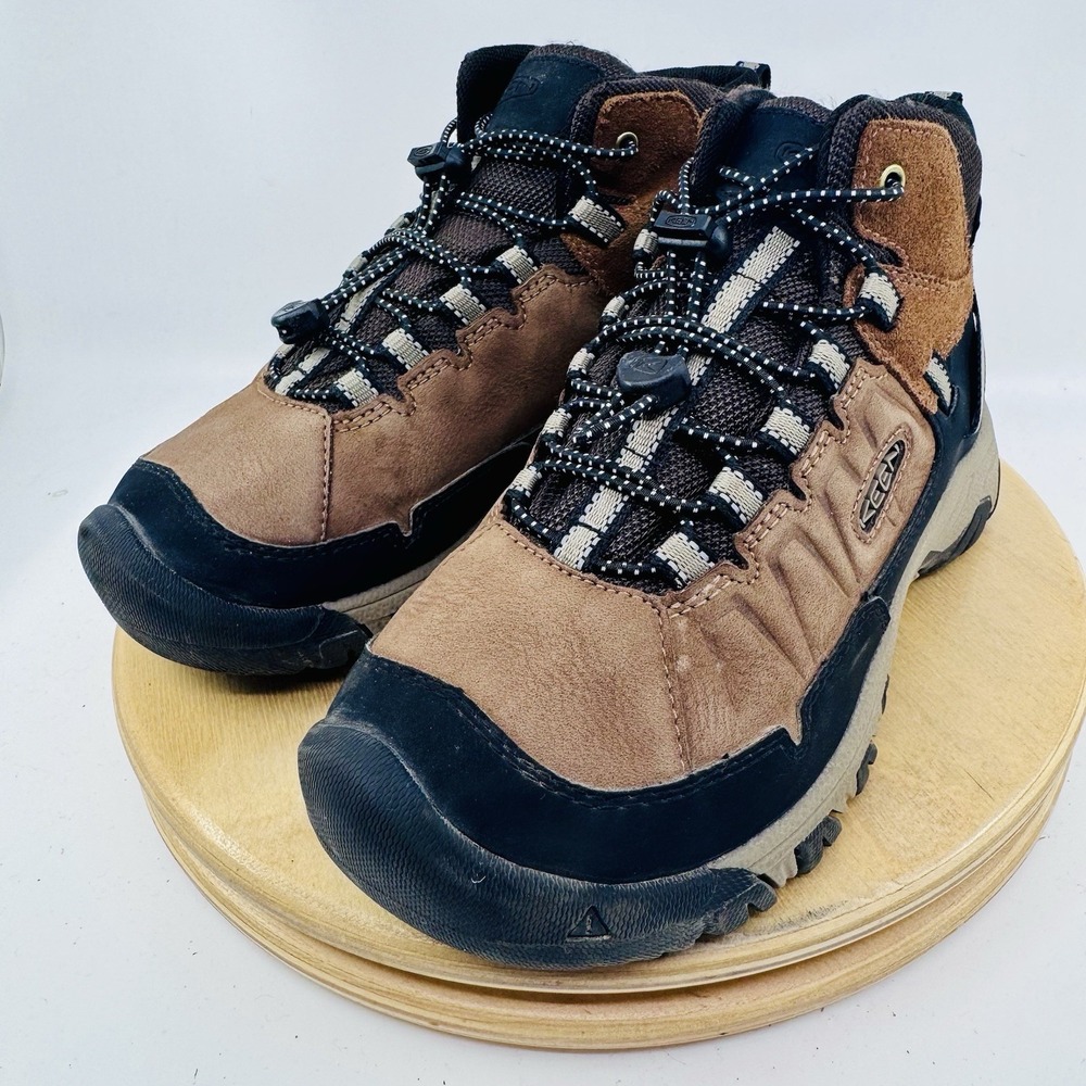 Keen Targhee IV Waterproof Hiking Boots Kids Sz 2Y Brown Black 1029659